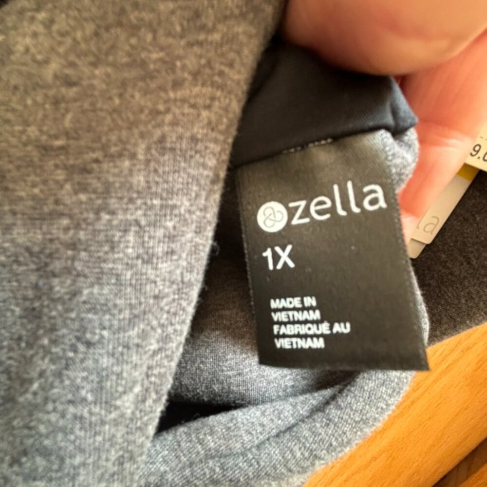 Zella Amazing Cozy Wrap Jacket Gray Medium Charcoal Heather 1X - Picture 5 of 7